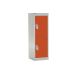 Spectrum School Locker - 2 Compartment - Tangelo Orange Doors - H.955 W.300 D.450