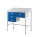 Team Leader Workstation - Triple Drawer & Single Drawer - Sloping Top - H.1060 W.1000 D.460 