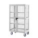 Boxwell Trolley With Doors - Light Grey - Steel Shelves - H.1655 W.900 D.600  