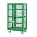 Boxwell Trolley With Doors - Green - Plywood Shelves - H.1655 W.900 D.600  
