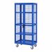 Boxwell Trolley With Doors - Dark Blue - Steel Shelves - H.1955 W.900 D.600  