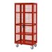Boxwell Trolley With Doors - Red - Steel Shelves - H.1955 W.900 D.600  