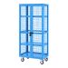 Boxwell Trolley With Doors - Light Blue - Steel Shelves - H.1955 W.900 D.600  