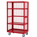 Boxwell Trolley Without Doors - Red - Steel Shelves - H.1655 W.900 D.600  