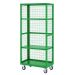 Boxwell Trolley Without Doors - Green - Steel Shelves - H.1955 W.900 D.600  
